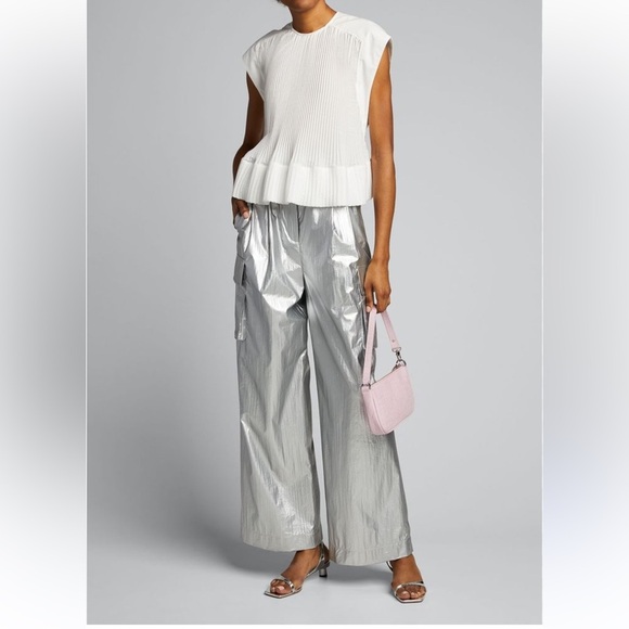 Tibi
Metallic Pleated Cargo Pants Silver women’s - Picture 3 of 15